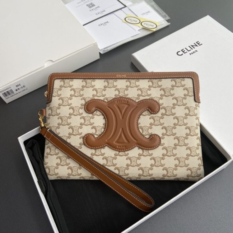 Replica Celine Triumphe Clutch White - Best Fake Designer Bags
