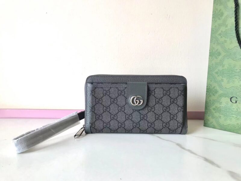 Replica Gucci Ophidia GG Wallet Grey - Best Fake Designer Bags