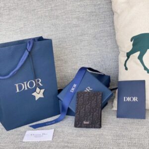 Replica Dior Bi Fold Card Holder Black - Best Fake Designer Bags