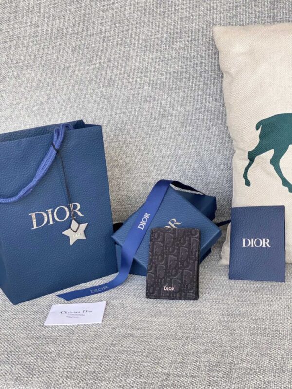 Replica Dior Bi Fold Card Holder Black - Best Fake Designer Bags