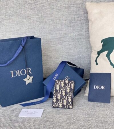 Replica Dior Bi Fold Card Holder Oblique White - Best Fake Designer Bags