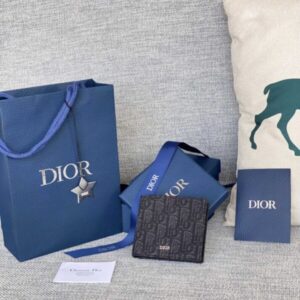 Replica Dior Jacquard Wallet Black - Best Fake Designer Bags