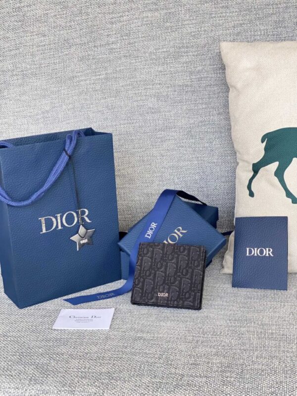 Replica Dior Jacquard Wallet Black - Best Fake Designer Bags