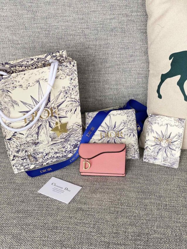 Replica Dior Saddle Flap Card Holder - elite superclone designer purse