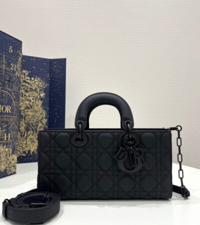 Replica Dior Lady D-Joy  Large Bag  Black Matte - Best Fake Designer Bags