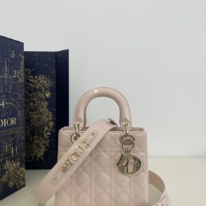 Replica Lady Dior Patent Pink ABC - Best Fake Designer Bags