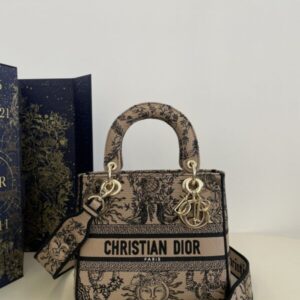 Replica Lady Dior D-Lite Beige Zodiac - Best Fake Designer Bags