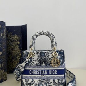 Replica Lady Dior D-Lite Blue Zodiac - Best Fake Designer Bags