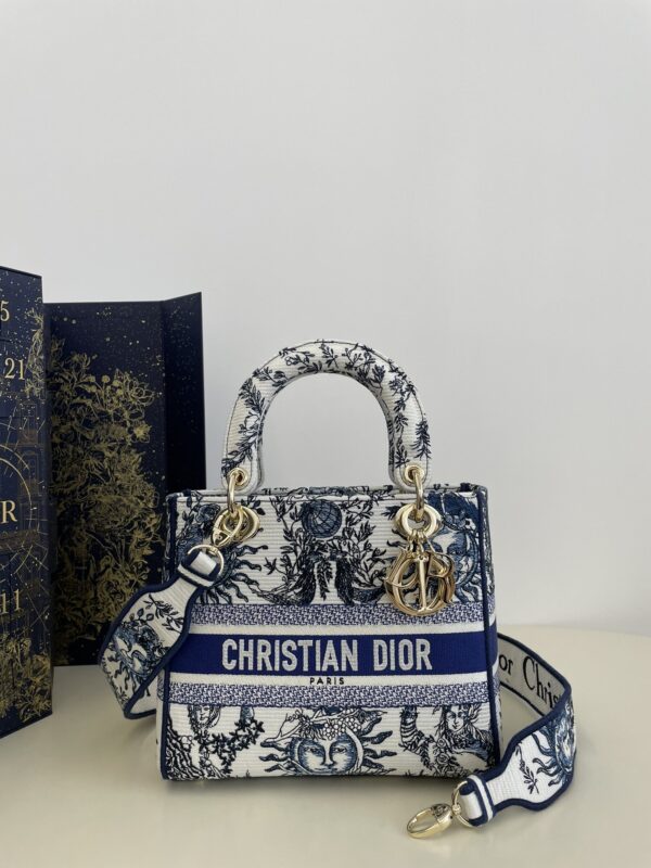 Replica Lady Dior D-Lite Blue Zodiac - Best Fake Designer Bags