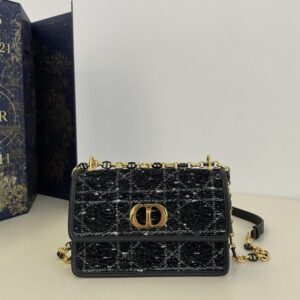 Replica Dior Miss Caro Black Wool - Best Fake Designer Bags