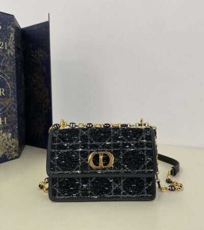 Replica Dior Miss Caro Black Wool - Best Fake Designer Bags