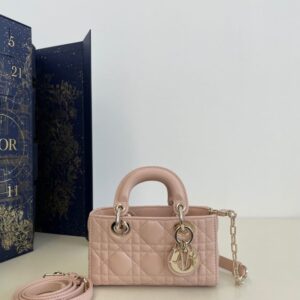 Replica Dior Lady D-Joy Mini Bag Pink - Best Fake Designer Bags