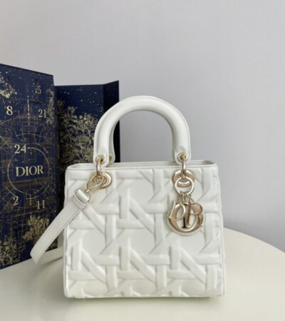 Replica Lady Dior Large White - Best Fake Designer Bags
