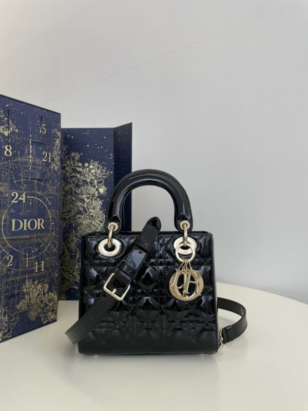 Replica Lady Dior Mini Black Patent - Best Fake Designer Bags
