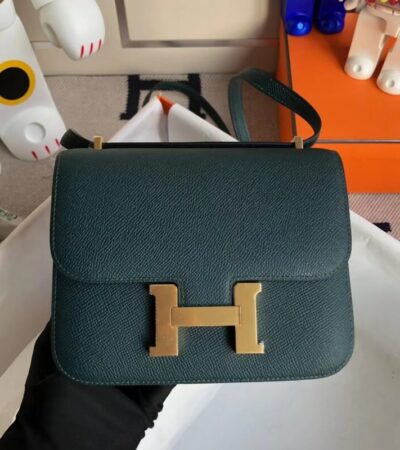 Replica Hermes Constance 18cm Dark Green - Best Fake Designer Bags