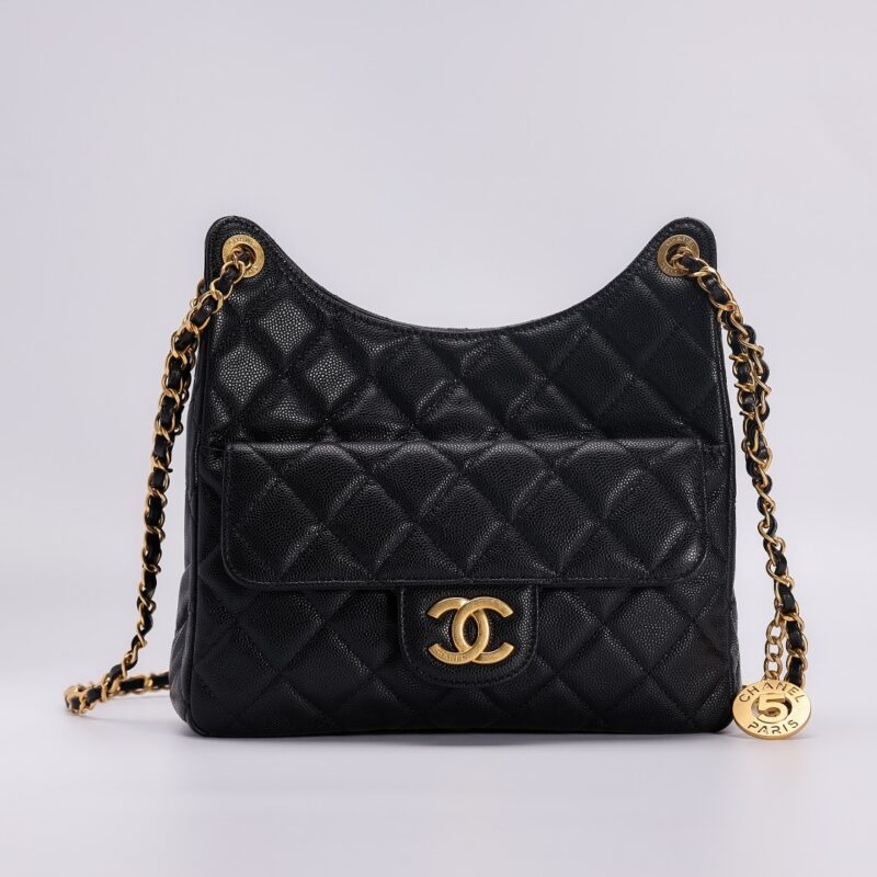 Replica CHANEL Hobo Medium Black - Best Fake Designer Bags