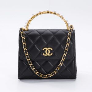 Replica CHANEL 23B Pearl Black Handle Bag - Best Fake Designer Bags