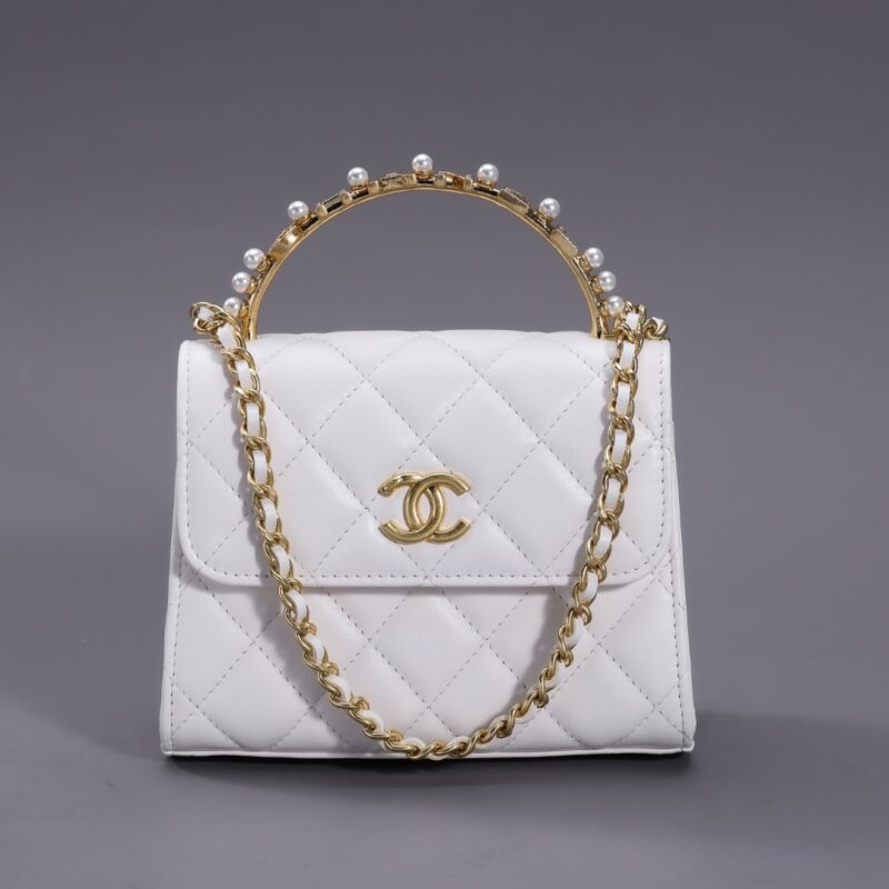 Replica CHANEL 23B Pearl White Handle Bag - Best Fake Designer Bags
