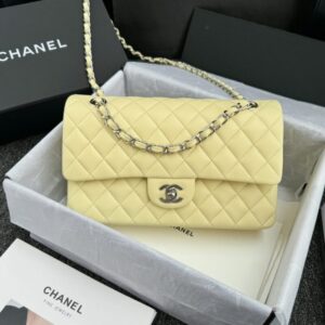 Replica CHANEL Classic Flap 25cm Yellow - Best Fake Designer Bags