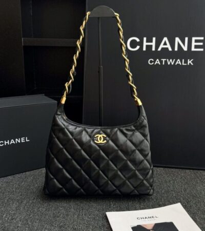 Replica CHANEL 24a Hobo Large Black - Best Fake Designer Bags