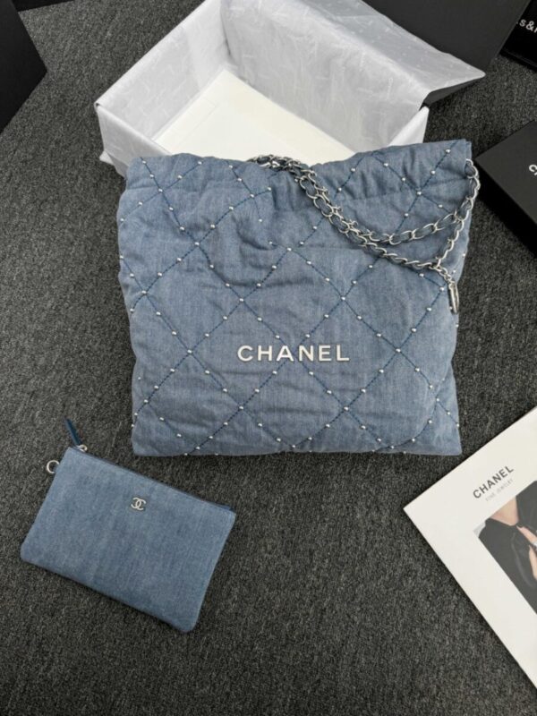 Replica CHANEL 22 Medium Handbag Denim - Best Fake Designer Bags