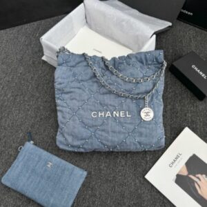 Replica CHANEL 22 Small Handbag Denim - Best Fake Designer Bags