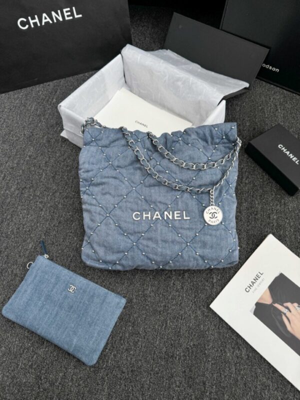 Replica CHANEL 22 Small Handbag Denim - Best Fake Designer Bags