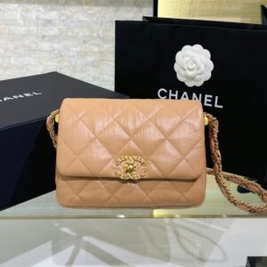 Replica CHANEL 19 Mini Flap Caramel Bag - Best Fake Designer Bags