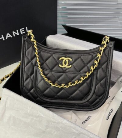 Replica CHANEL 24s Hobo Black - Best Fake Designer Bags