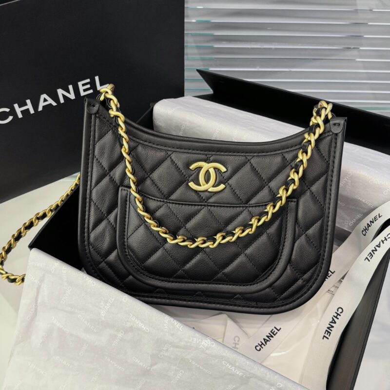 Replica CHANEL 24s Hobo Black - Best Fake Designer Bags