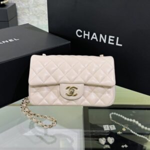 Replica CHANEL Classic Flap 20cm Beige - Best Fake Designer Bags
