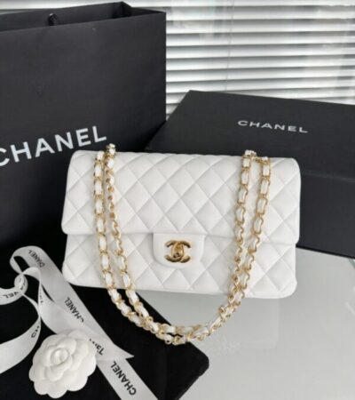Replica CHANEL Classic Flap 25cm White - Best Fake Designer Bags