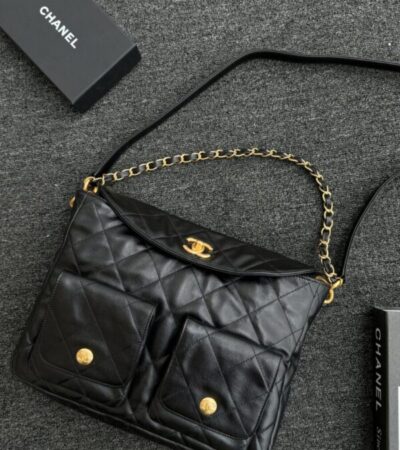 Replica CHANEL 24p Postman Bag Small Black - Best Fake Designer Bags