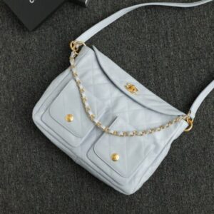 Replica CHANEL 24p Postman Small Light Blue - Best Fake Designer Bags