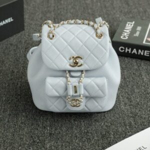 Replica CHANEL 23A Backpack Small Light Blue - Best Fake Designer Bags