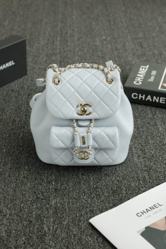 Replica CHANEL 23A Backpack Small Light Blue - Best Fake Designer Bags