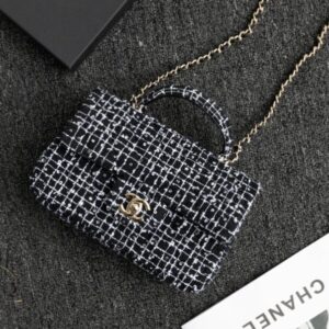 Replica CHANEL 24p Tweed Black and White - Best Fake Designer Bags