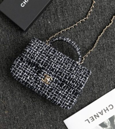 Replica CHANEL 24p Tweed Black and White - Best Fake Designer Bags