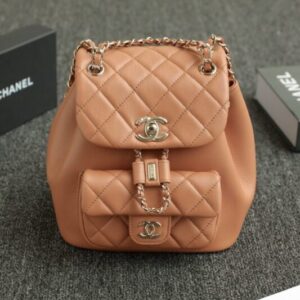 Replica CHANEL 23A Backpack Small Caramel - Best Fake Designer Bags