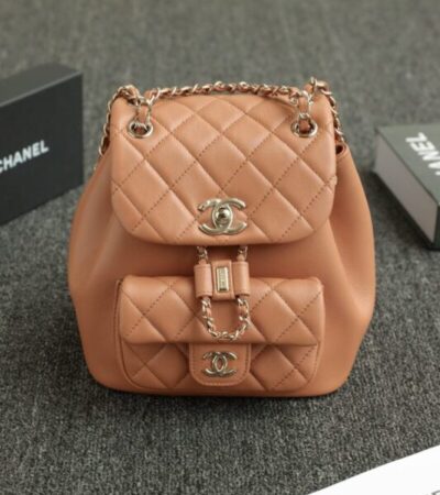 Replica CHANEL 23A Backpack Small Caramel - Best Fake Designer Bags