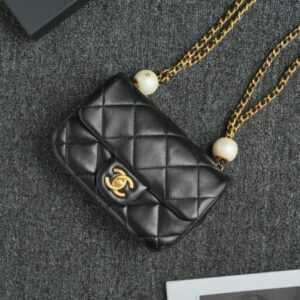Replica CHANEL CF Double Pearl Black - Best Fake Designer Bags