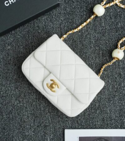 Replica CHANEL CF Double Pearl White - Best Fake Designer Bags