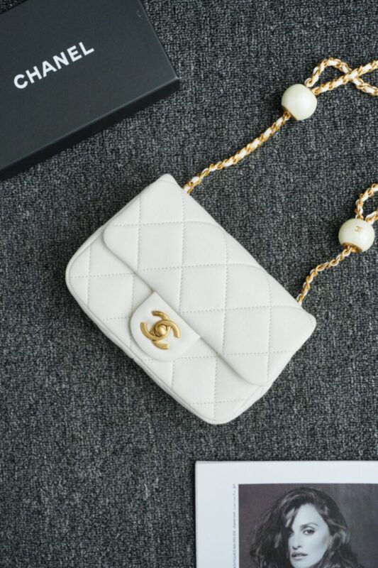 Replica CHANEL CF Double Pearl White - Best Fake Designer Bags