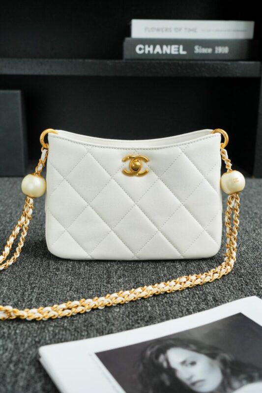 Replica CHANEL 24s Double Pearl White - Best Fake Designer Bags