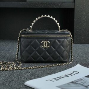 Replica CHANEL 24s Pearl Handle Box Black - Best Fake Designer Bags