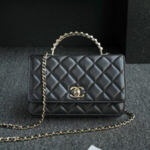 Replica CHANEL 24s Pearl Handle Black - Best Fake Designer Bags