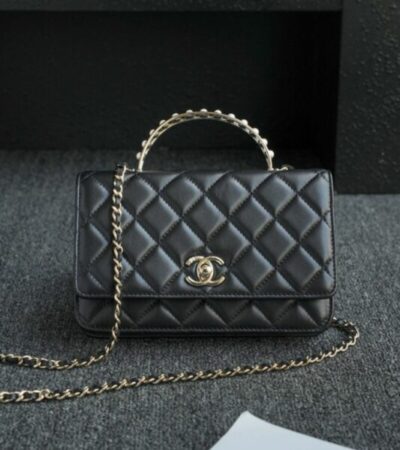 Replica CHANEL 24s Pearl Handle Black - Best Fake Designer Bags