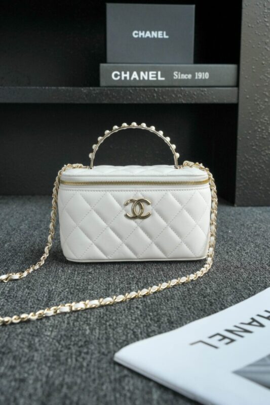 Replica CHANEL 24s Pearl Handle Box White - Best Fake Designer Bags