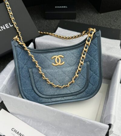 Replica CHANEL 23c Hobo Small Denim - Best Fake Designer Bags