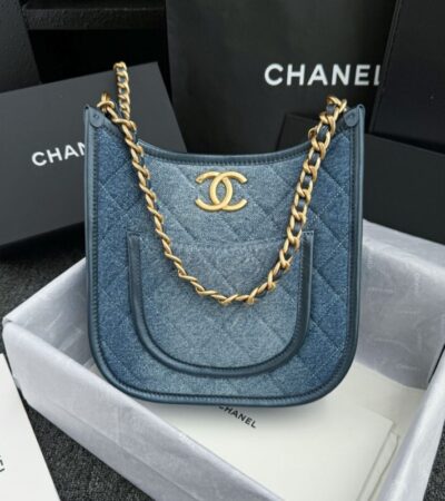 Replica CHANEL 23S Hobo Denim - Best Fake Designer Bags